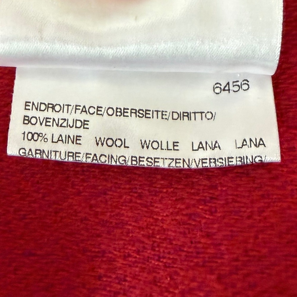 VTG WEILL Paris Jacket 100% Boiled Wool Pink France Collarless Trachten US SZ 10 - Picture 14 of 15